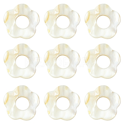 20Pcs Freshwater Shell Beads Frames SHEL-YW0001-08-1