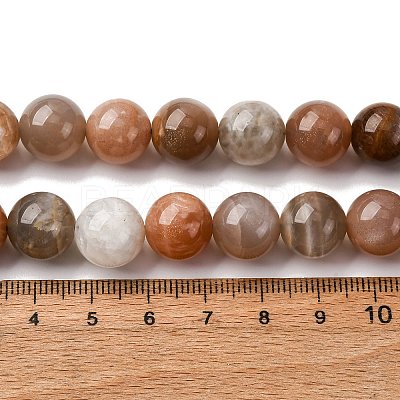 Grade AA Natural Multi-Moonstone Bead Strands G-M296-01-12mm-01-1