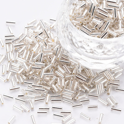 Plated Glass Bugle Beads SEED-S046-01A-21-1