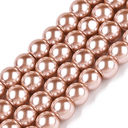 Baking Paint Glass Pearl Round Bead Strands HY-Q003-10mm-11-1