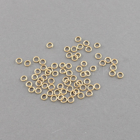 Open Jump Rings Iron Jump Rings X-IFIN-R189-4x0.7mm-G-1