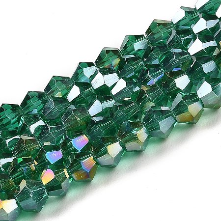 Transparent Electroplate Glass Beads Strands EGLA-A039-T2mm-B10-1