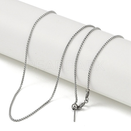 304 Stainless Steel Bx Chains Necklaces NJEW-H042-11P-1