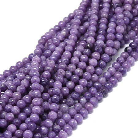 Natural Lilac Jade Beads Strands G-O201A-05A-1