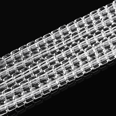 Transparent Glass Beads Strands GLAA-N065-4x4mm-A01-1