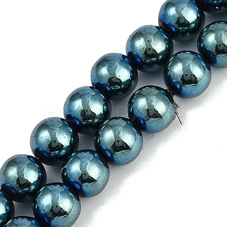 Electroplated Synthetic Magnetic Hematite Beads Strands G-G174-L01-01-1