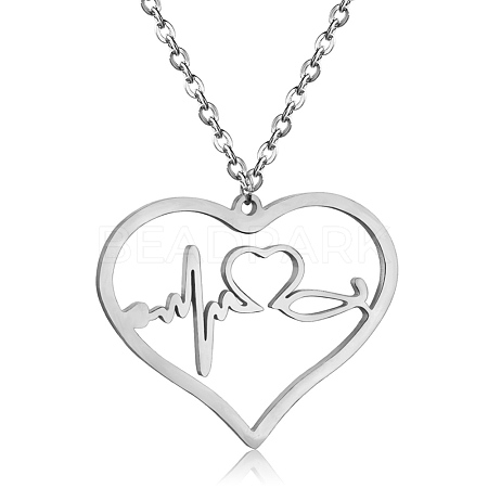 SHEGRACE Stainless Steel Pendant Necklaces JN072A-X-1