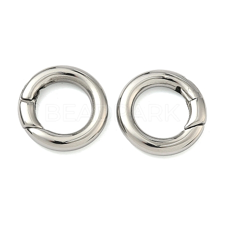 Tarnish Resistant Ring Smooth 304 Stainless Steel Spring Gate Rings STAS-E073-06-A-1