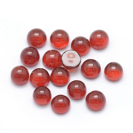 Natural Carnelian Cabochons X-G-P393-R03-4mm-1