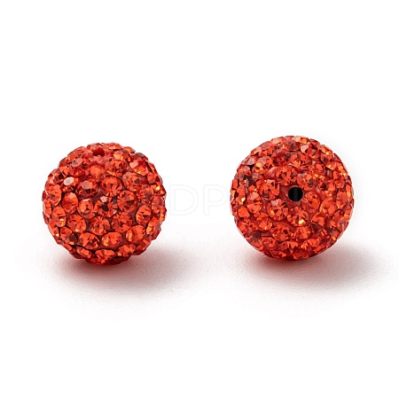 Half Drilled Czech Crystal Rhinestone Pave Disco Ball Beads RB-A059-H10mm-PP9-236-1