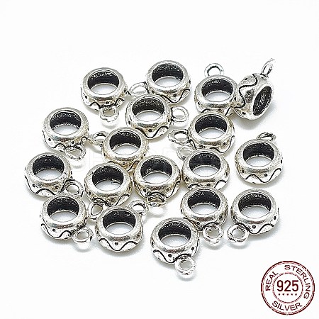 Thai 925 Sterling Silver Tube Bails X-STER-T002-17AS-1