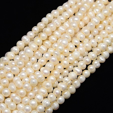 Natural Cultured Freshwater Pearl Beads Strands X-PEAR-L001-D-08-1