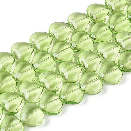 Baking Paint Transparent Glass Beads Strands DGLA-N021-01B-02-1