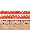Electroplate Opaque Solid Color Glass Beads Strands LS-EGLA-A044-P6mm-L03-1-4
