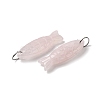 Natural Rose Quartz Carved Pendants G-G314-01P-04-2