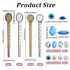 DIY Oval & Flat Round with Flower Bookmark Making Kits DIY-SC0032-08-2