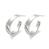 Brass Ring Stud Earrings EJEW-K264-08P-1