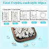200Pcs 5 Styles Iron Hair Coil Cuffs AJEW-SC0003-88-2