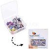 Glass/Gemstone Beads Pendants PALLOY-PH0013-04-6