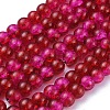 Spray Painted Crackle Glass Beads Strands CCG-Q002-8mm-08-2