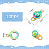 12Pcs 201 Stainless Steel Snap Clasps STAS-UN0053-71-3