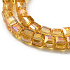 Electroplate Glass Beads Strands EGLA-D018-8x8mm-77-4