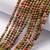 Natural Unakite Bead Strands G-K146-29-3mm-2