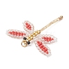 Glass Seed Beaded Dragonfly Pendants PALLOY-MZ00983-5