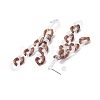 Acrylic Curb Chain Tassel Dangle Stud Earrings for Women EJEW-JE04767-7
