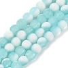 Frosted Crackle Glass Beads Strands GLAA-U001-6mm-M08-1