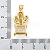 Rack Plating Brass Micro Pave Clear Cubic Zirconia Pendants ZIRC-L100-158G-01-3
