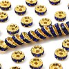 Brass Rhinestone Spacer Beads RB-A014-Z8mm-05G-1