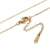 Ion Plating(IP) Initial Letter 304 Stainless Steel Pendant Necklaces NJEW-M199-01G-Y-4
