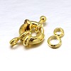 Brass Spring Ring Clasps X-KK-L082B-01G-2