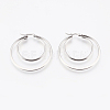 Tarnish Resistant 201 Stainless Steel Hoop Earrings EJEW-I213-B-02P-1