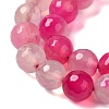 Dyed & Heated Natural Agate Beads Strands G-P539-D01-06-4