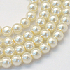 Baking Painted Pearlized Glass Pearl Round Bead Strands HY-Q003-10mm-02-1