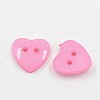 Acrylic Heart Buttons BUTT-E071-B-05-2