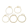 5 Pcs 5 Styles Brass Chain Bracelets Set for Women BJEW-D357-01G-5