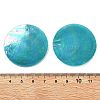 Spray Painted Natural Capiz Shell Pendants SSHEL-Z002-01-3
