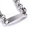 304 Stainless Steel ID Bracelet BJEW-O168-03P-2