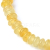 Natural Yellow Aventurine Flat Round Beaded Stretch Bracelets for Women BJEW-JB09717-02-3