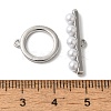 Brass with ABS Imitation Pearl Toggle Clasps KK-N254-89P-4