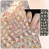 5Pcs 5 Styles Flower Pattern Self Adhesive PET Nail Art Stickers Decals MRMJ-SP0001-24-7