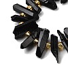 Electroplate Natural Quartz Crystal Beads Strands G-F800-B10-3