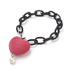 Handmade Silk Chains Charm Bracelets BJEW-JB03875-2