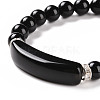 Natural Fluorite Beads Charm Bracelets BJEW-K164-B13-2