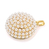 Rack Plating Brass & ABS Plastic Imitation Pearl Pendants KK-N255-03A-G-RS-2