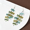 430 Stainless Steel Dragonfly Dangle Earrings EJEW-A137-04P-04-3