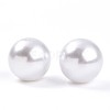 Round ABS Plastic Imitation Pearl Beads OACR-R053-01-1